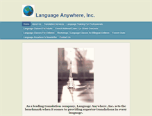 Tablet Screenshot of languageanywhere.com